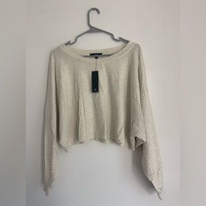 Lulu’s white striped long-sleeve - with tags